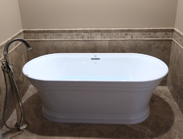 modern bathtub installed new in a southeast michigan home near hartland mi