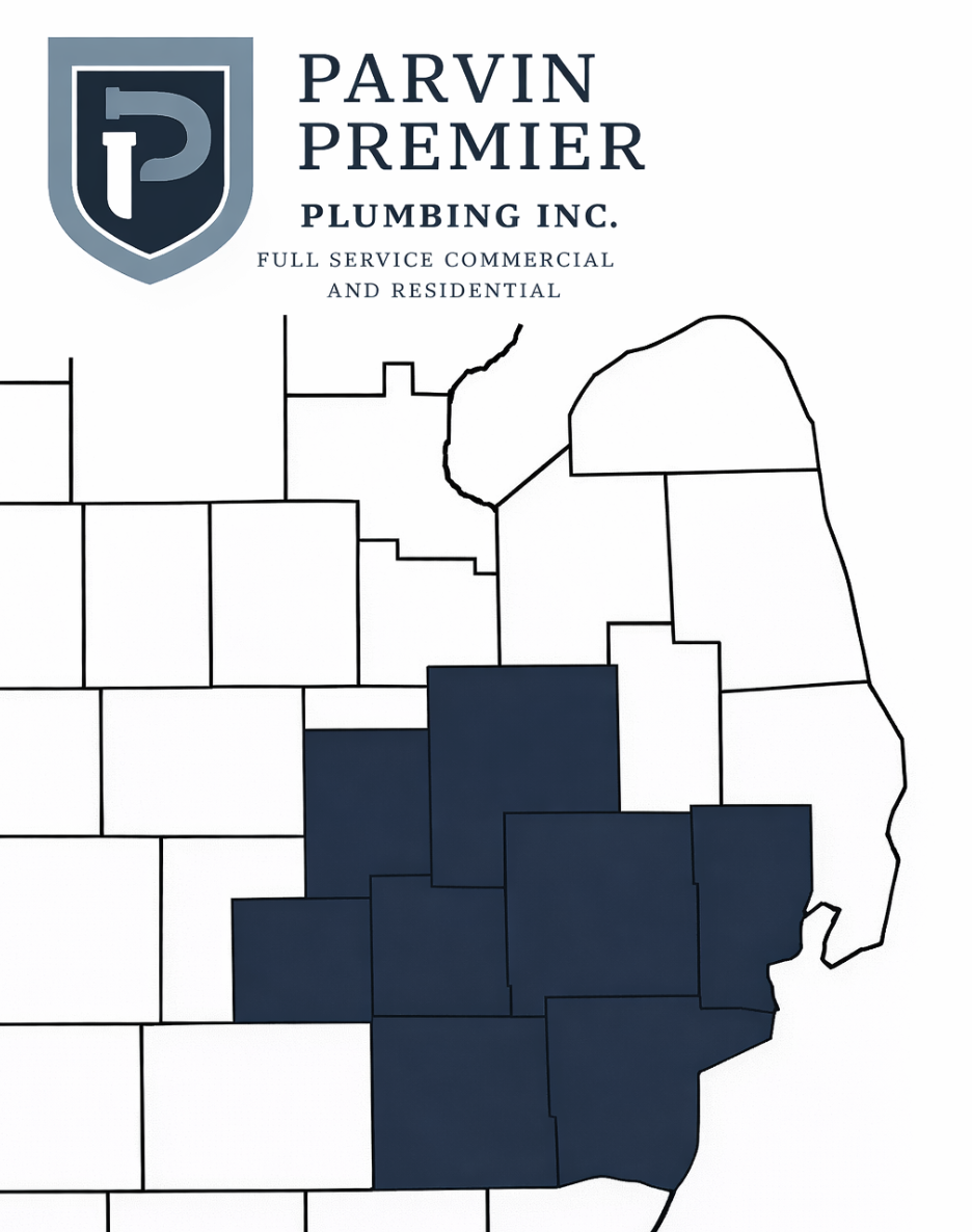 Parvin Premier Plumbing Map Southeast Michigan